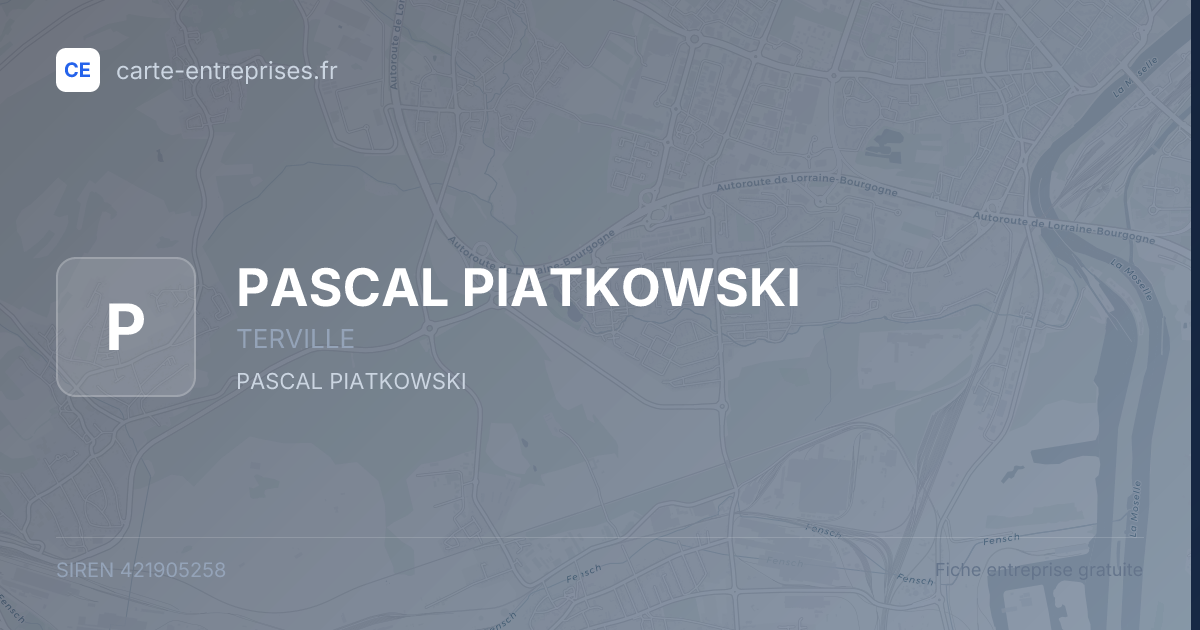 PASCAL PIATKOWSKI — 421905258 — fiche entreprise
