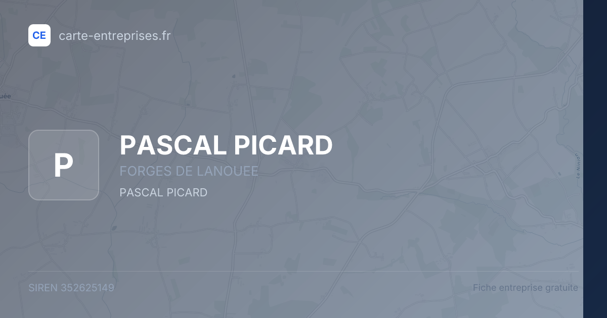 PASCAL PICARD — 352625149 — fiche entreprise