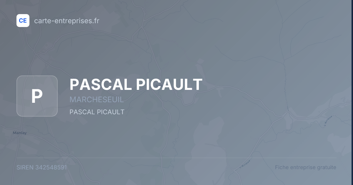 PASCAL PICAULT — 342548591 — fiche entreprise