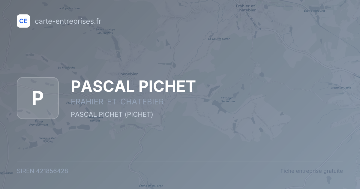 PASCAL PICHET — 421856428 — fiche entreprise