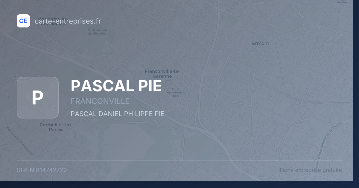 PASCAL PIE — 814742722 — fiche entreprise