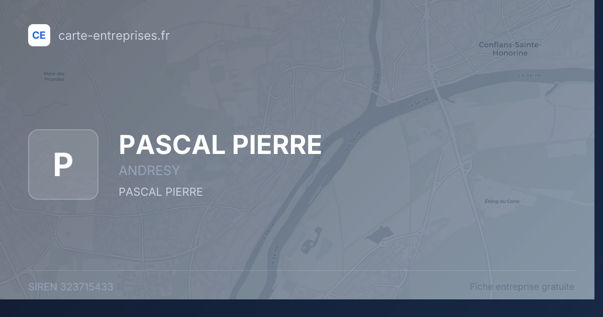 PASCAL PIERRE — 323715433 — fiche entreprise