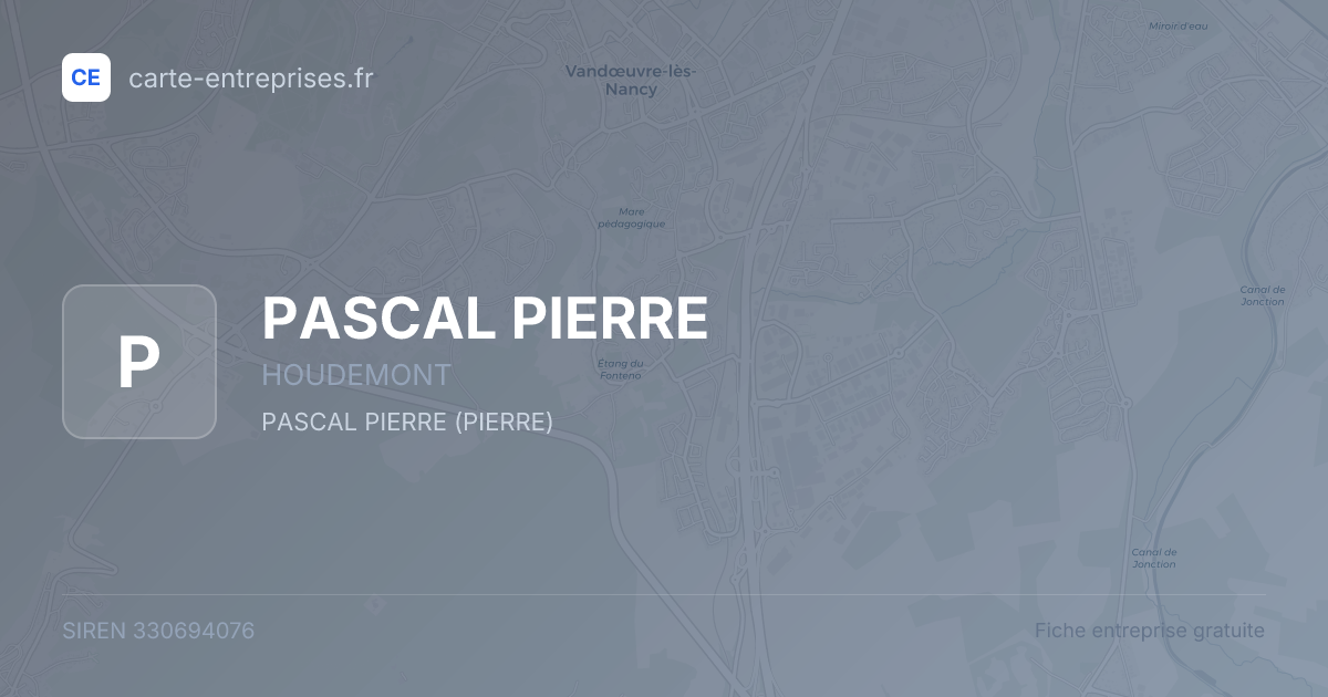 PASCAL PIERRE — 330694076 — fiche entreprise