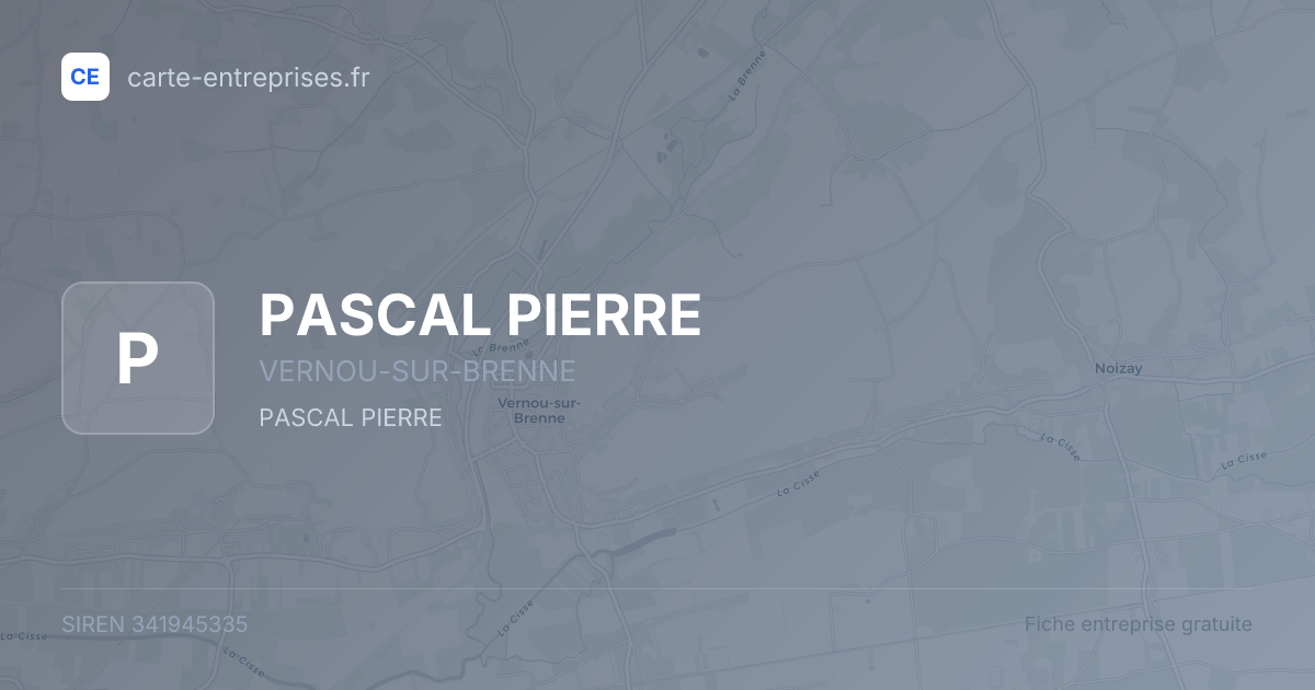 PASCAL PIERRE — 341945335 — fiche entreprise