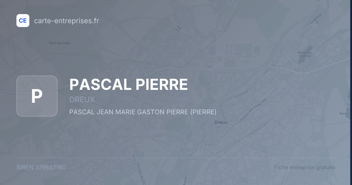 PASCAL PIERRE — 379657190 — fiche entreprise