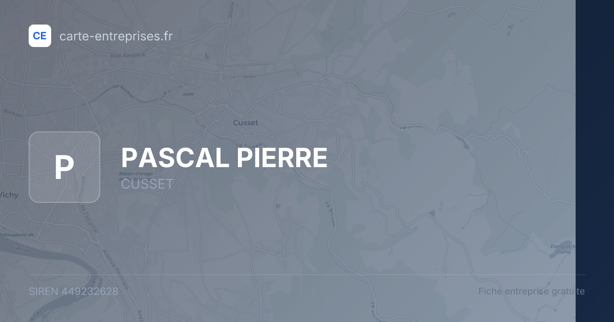 PASCAL PIERRE — 449232628 — fiche entreprise