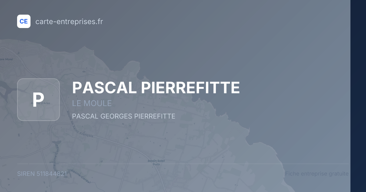 PASCAL PIERREFITTE — 511844821 — fiche entreprise