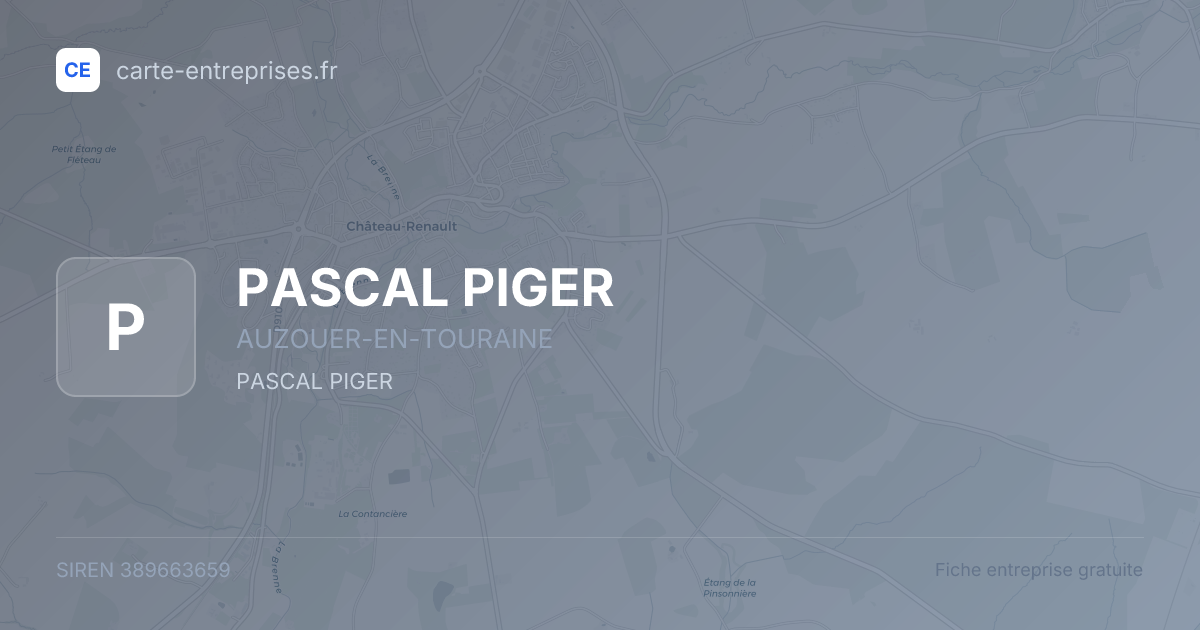PASCAL PIGER — 389663659 — fiche entreprise