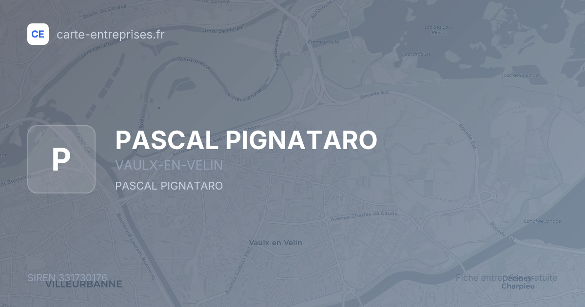 PASCAL PIGNATARO — 331730176 — fiche entreprise