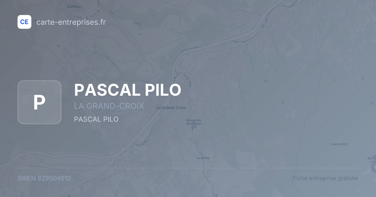 PASCAL PILO — 829504612 — fiche entreprise