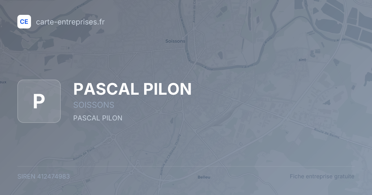 PASCAL PILON — 412474983 — fiche entreprise
