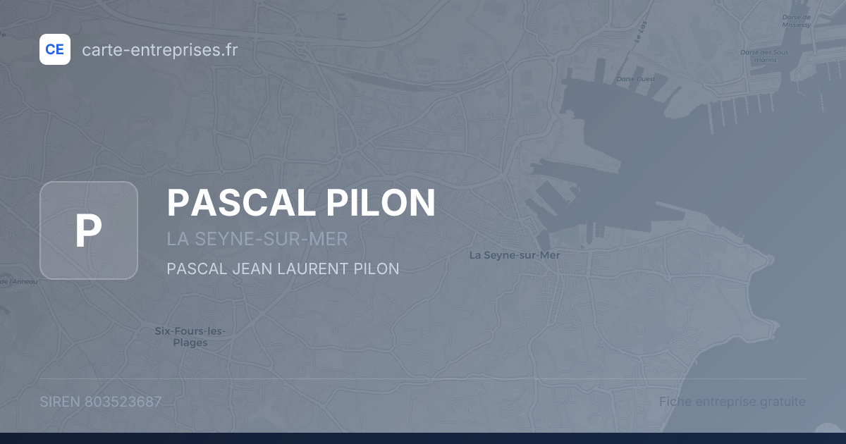 PASCAL PILON — 803523687 — fiche entreprise