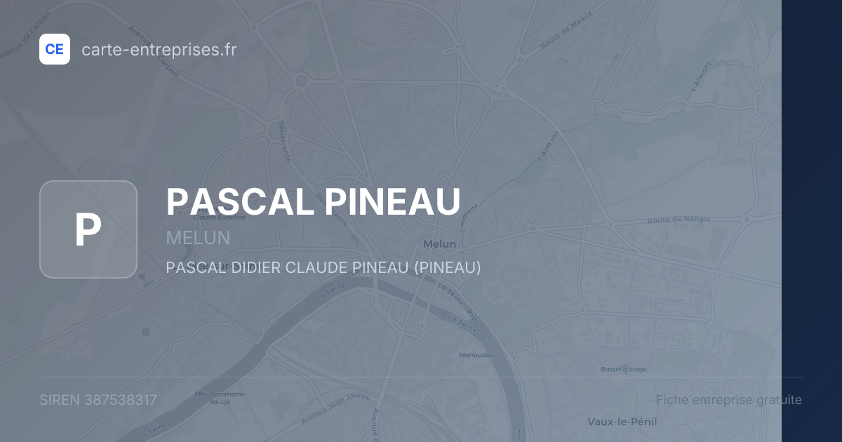 PASCAL PINEAU — 387538317 — fiche entreprise