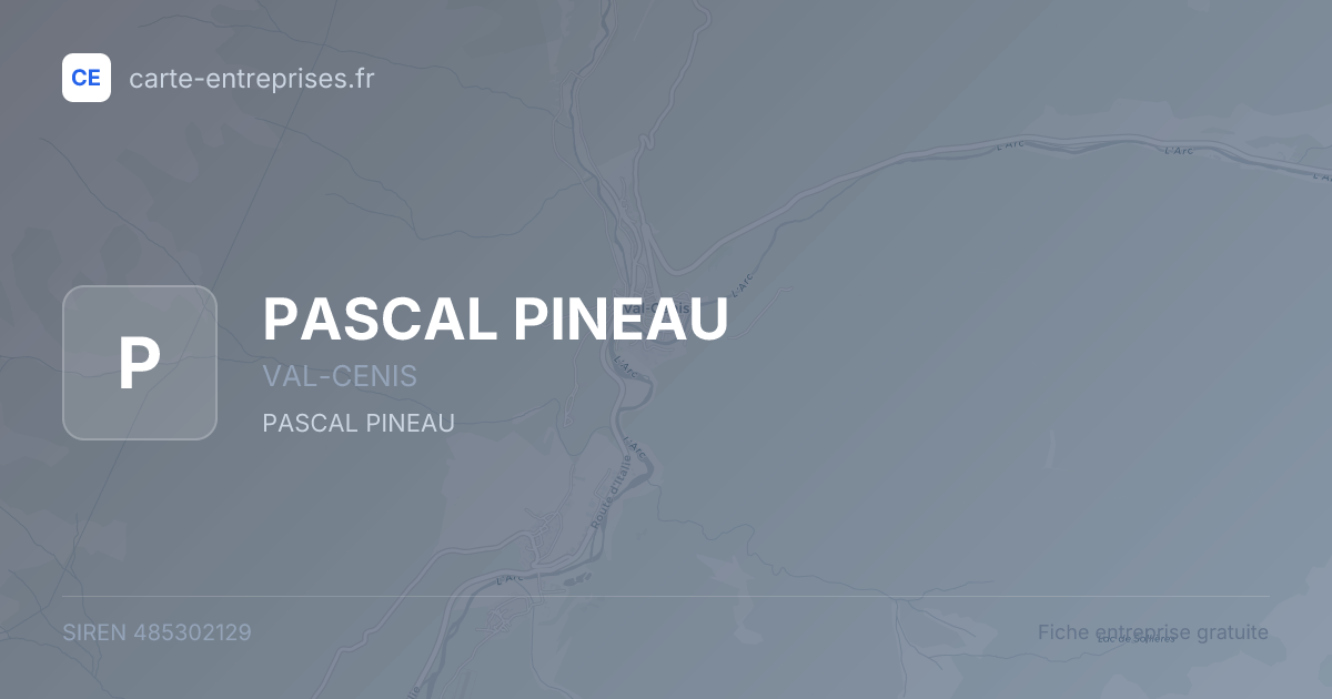 PASCAL PINEAU — 485302129 — fiche entreprise
