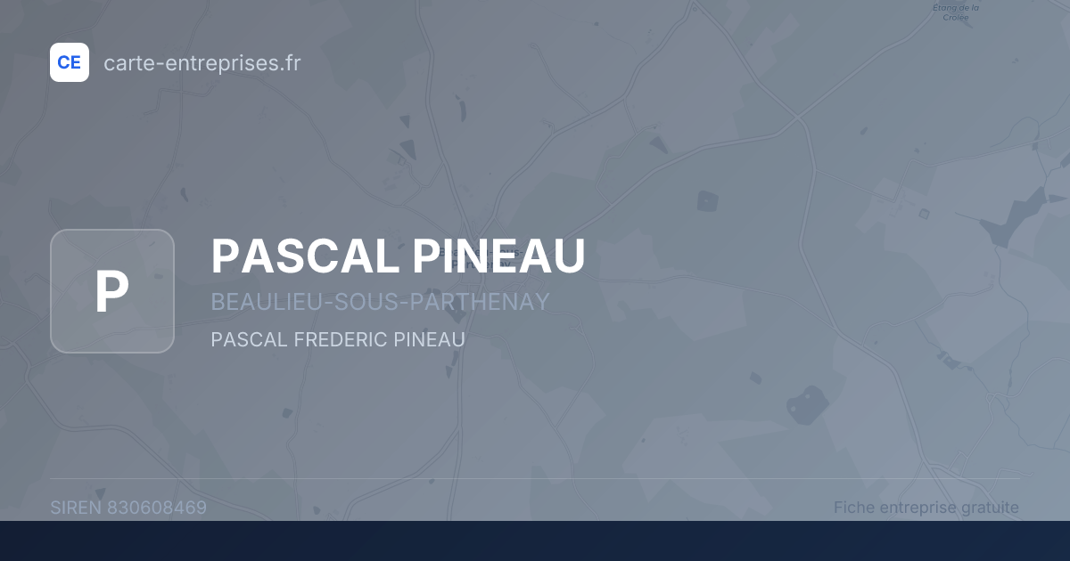 PASCAL PINEAU — 830608469 — fiche entreprise