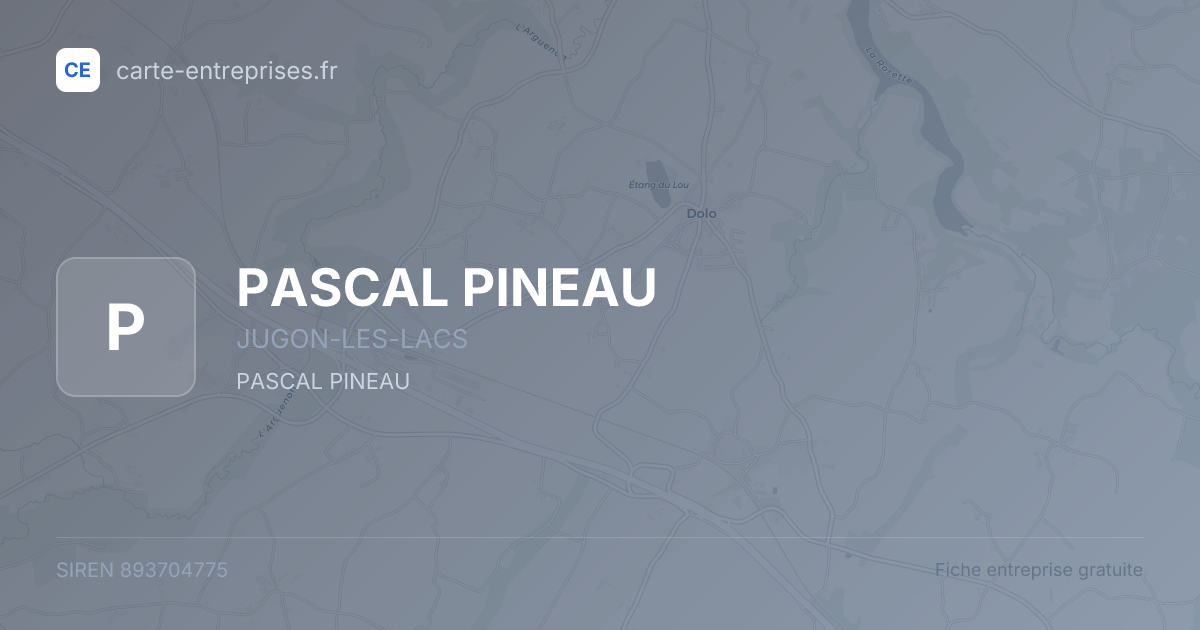 PASCAL PINEAU — 893704775 — fiche entreprise