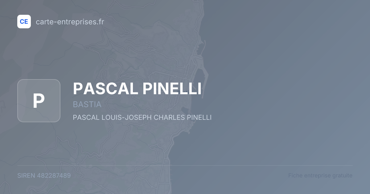 PASCAL PINELLI — 482287489 — fiche entreprise