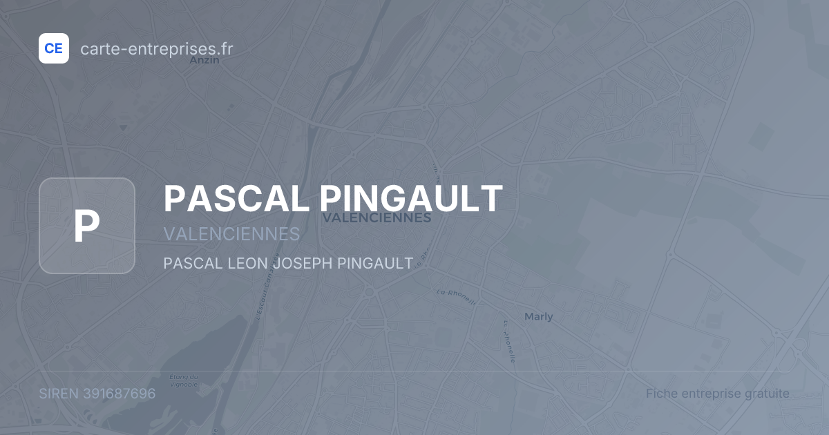 PASCAL PINGAULT — 391687696 — fiche entreprise