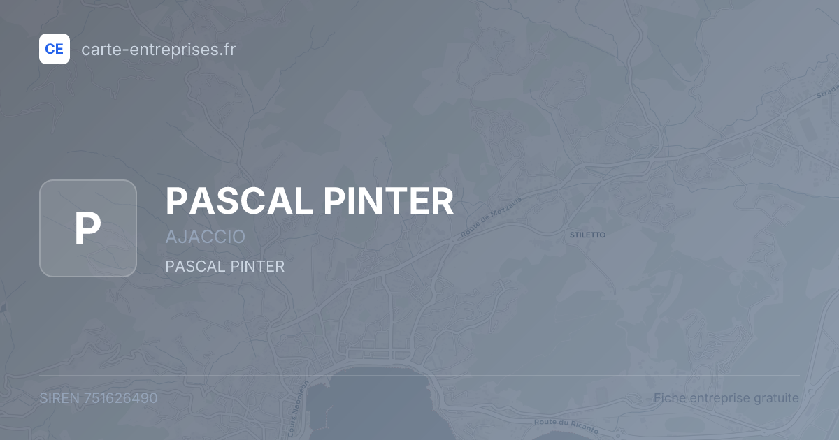 PASCAL PINTER — 751626490 — fiche entreprise