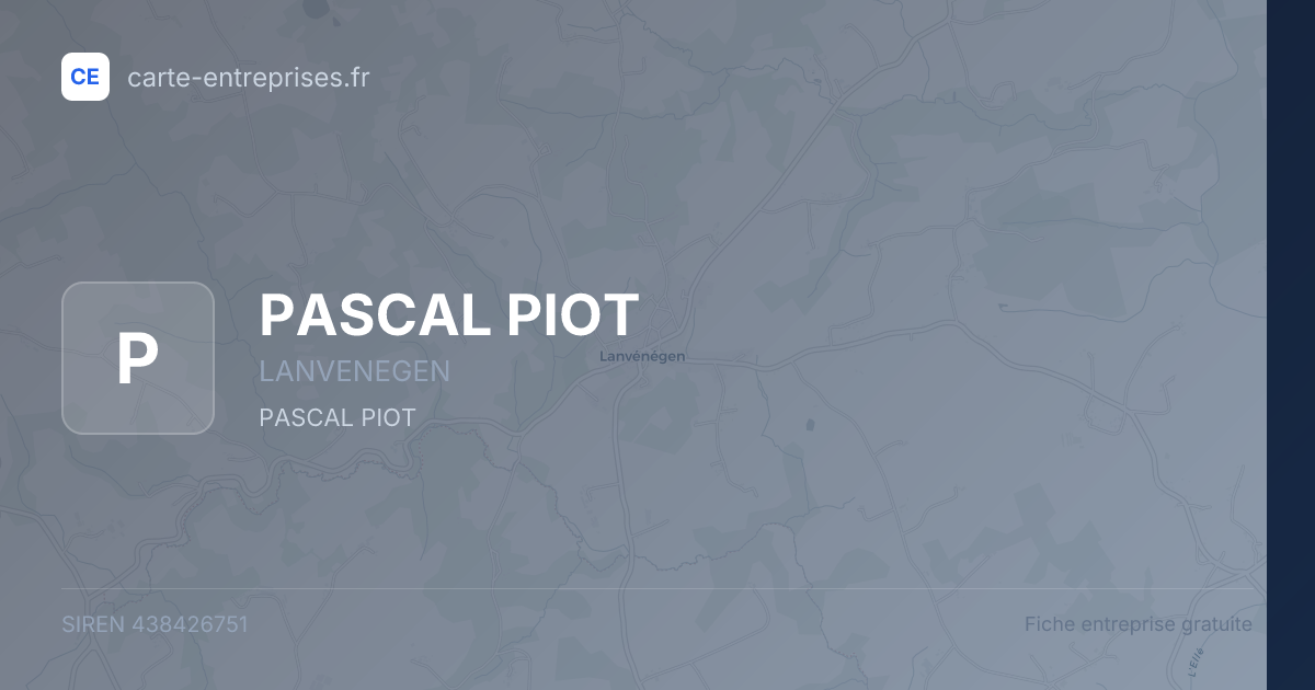 PASCAL PIOT — 438426751 — fiche entreprise