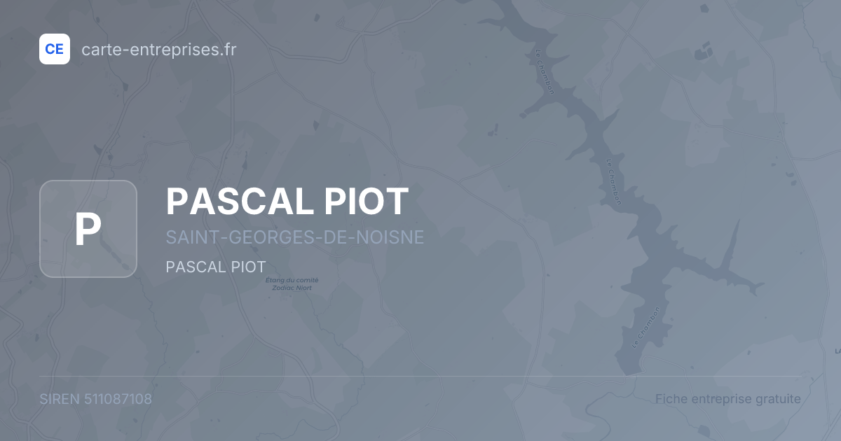 PASCAL PIOT — 511087108 — fiche entreprise