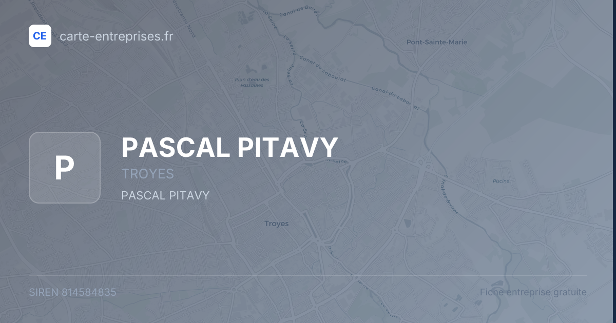 PASCAL PITAVY — 814584835 — fiche entreprise