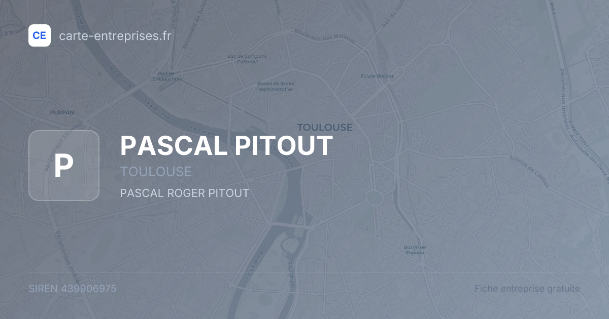 PASCAL PITOUT — 439906975 — fiche entreprise