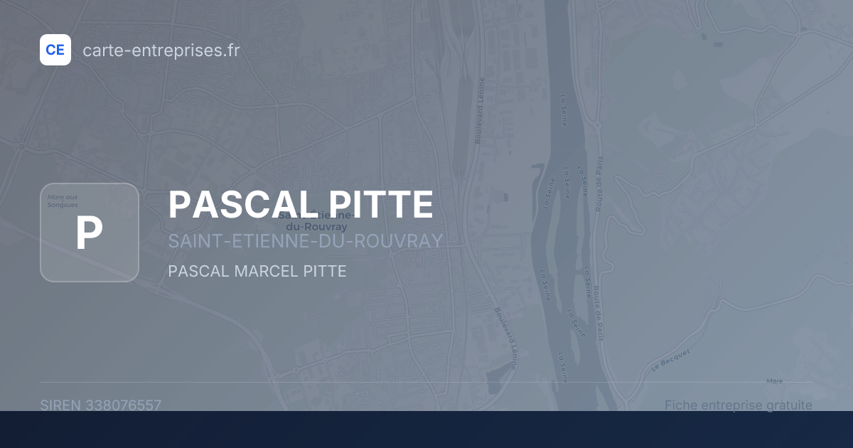 PASCAL PITTE — 338076557 — fiche entreprise