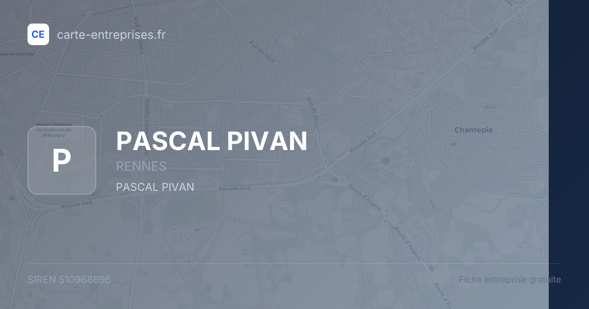 PASCAL PIVAN — 510968696 — fiche entreprise