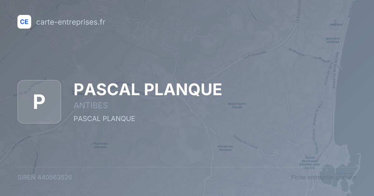 PASCAL PLANQUE — 440563526 — fiche entreprise