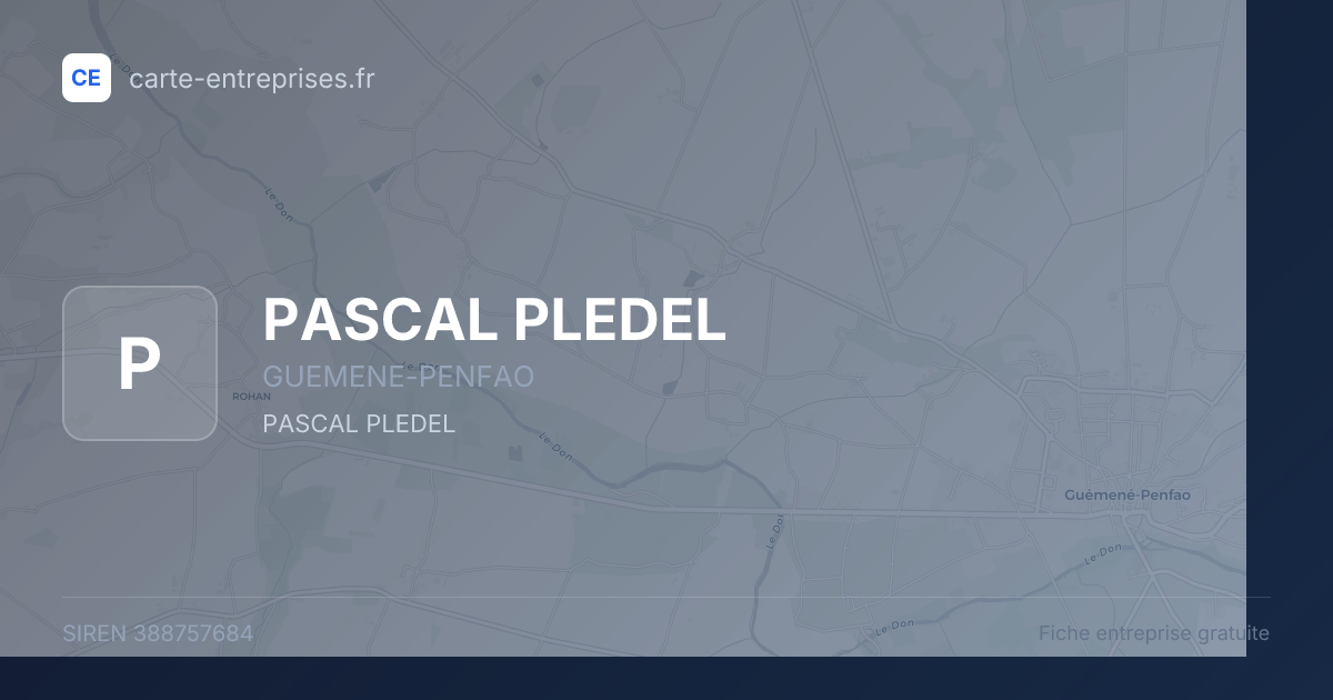 PASCAL PLEDEL — 388757684 — fiche entreprise