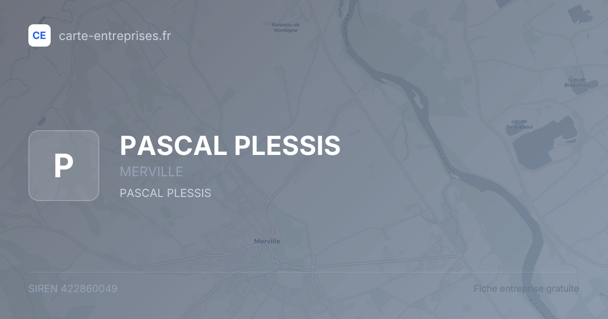 PASCAL PLESSIS — 422860049 — fiche entreprise