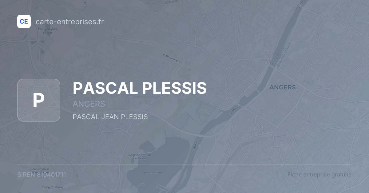 PASCAL PLESSIS — 810401711 — fiche entreprise