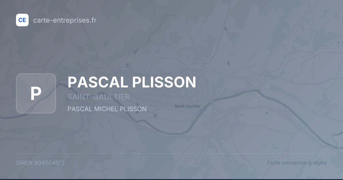 PASCAL PLISSON — 904504172 — fiche entreprise