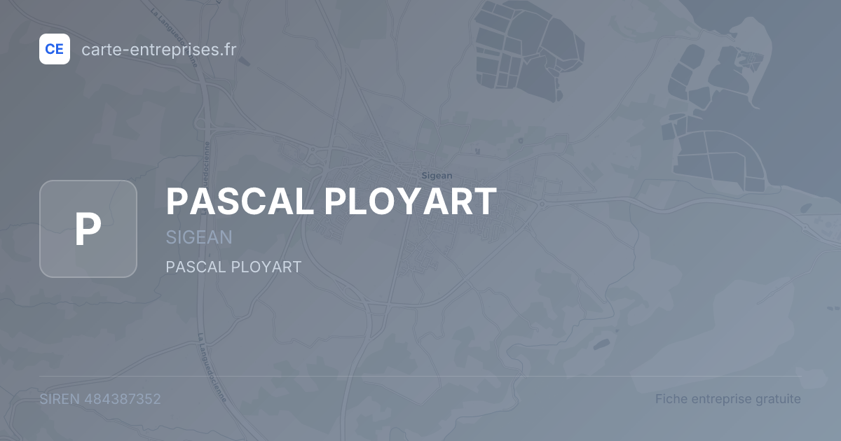 PASCAL PLOYART — 484387352 — fiche entreprise