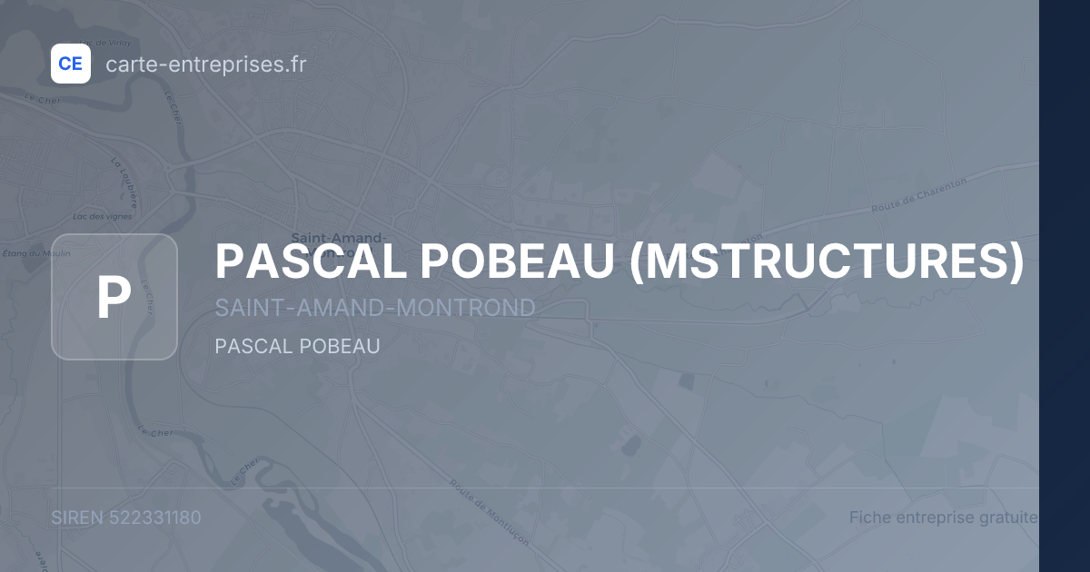 PASCAL POBEAU (MSTRUCTURES) — 522331180 — fiche entreprise