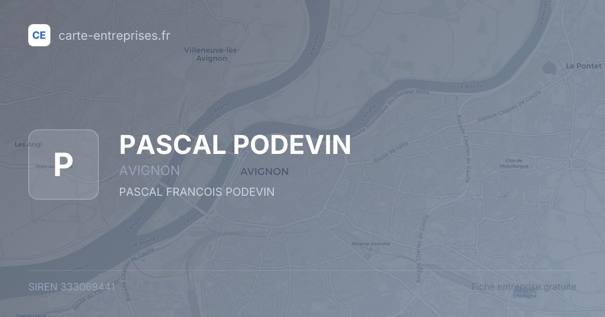 PASCAL PODEVIN — 333069441 — fiche entreprise
