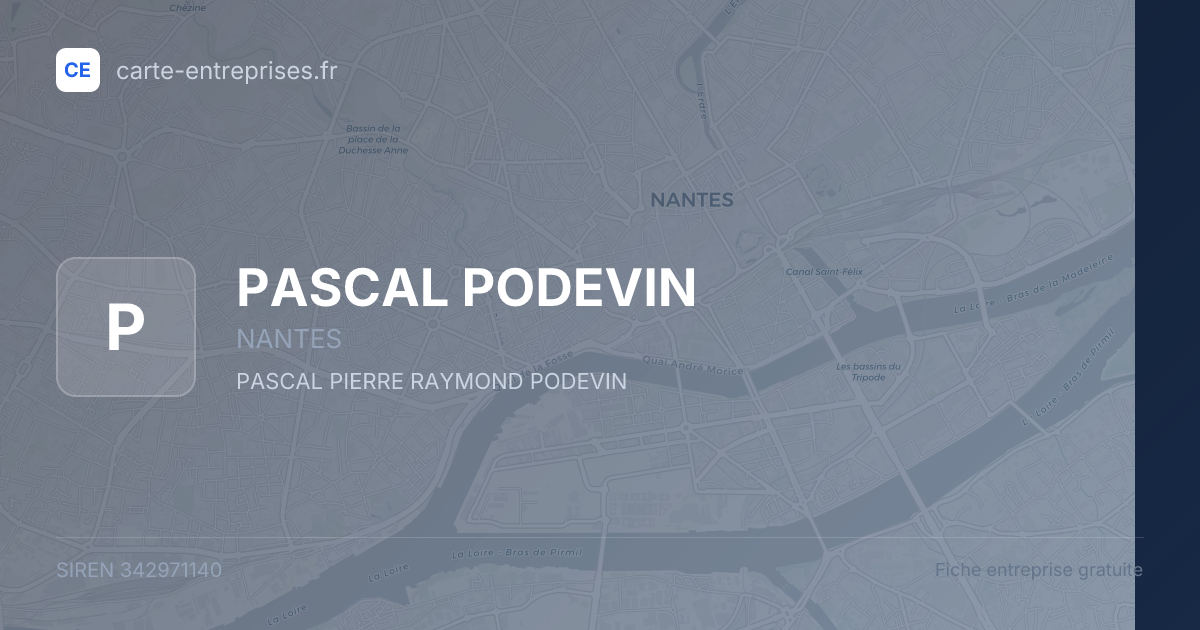 PASCAL PODEVIN — 342971140 — fiche entreprise