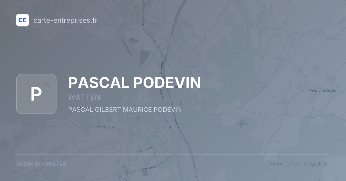 PASCAL PODEVIN — 504665720 — fiche entreprise