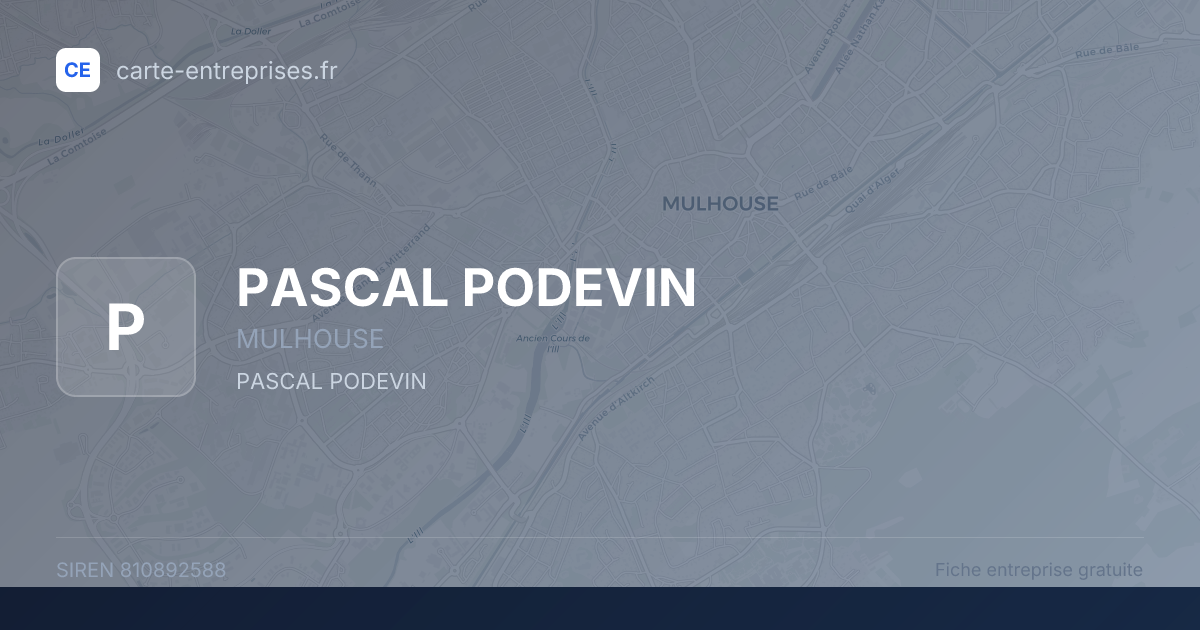 PASCAL PODEVIN — 810892588 — fiche entreprise