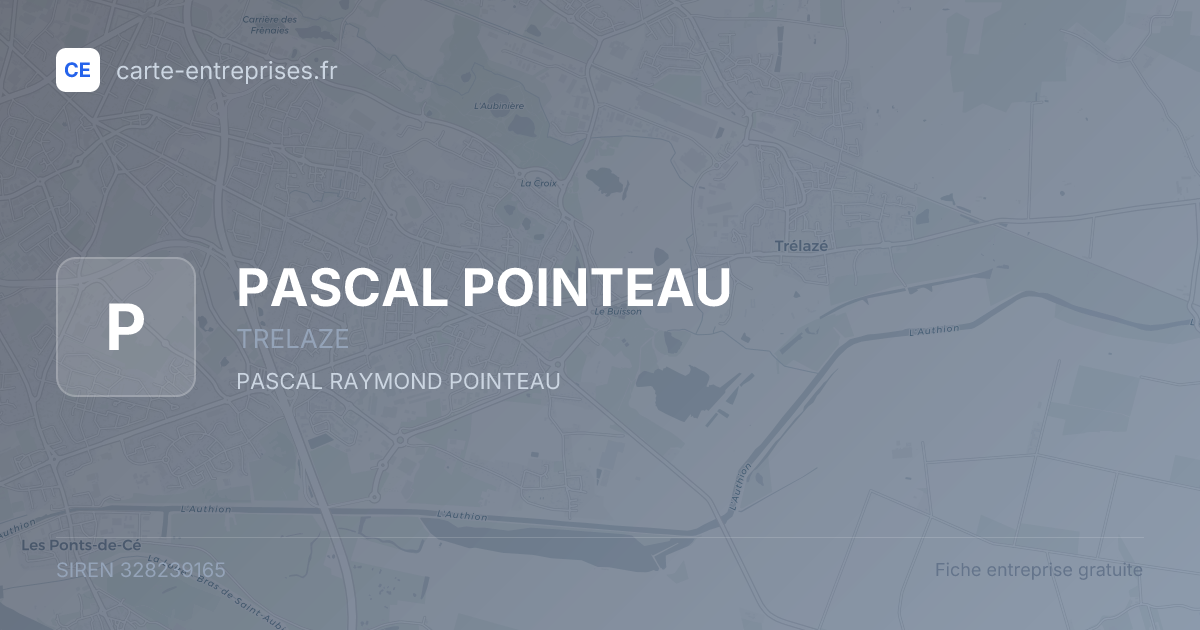 PASCAL POINTEAU — 328239165 — fiche entreprise