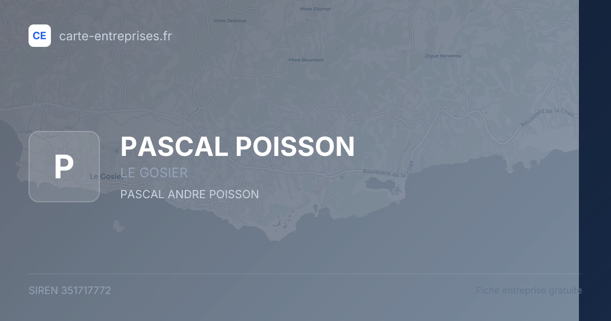 PASCAL POISSON — 351717772 — fiche entreprise