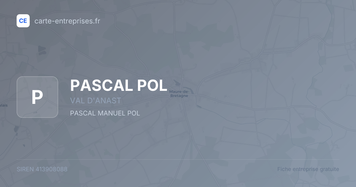 PASCAL POL — 413908088 — fiche entreprise