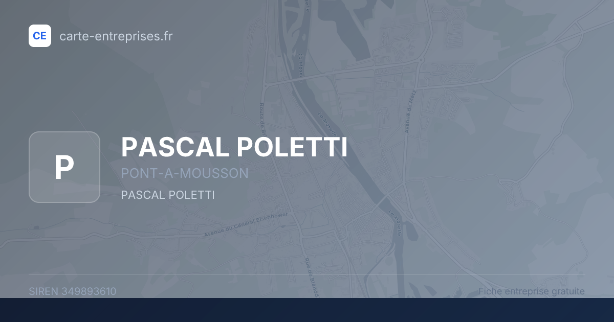 PASCAL POLETTI — 349893610 — fiche entreprise