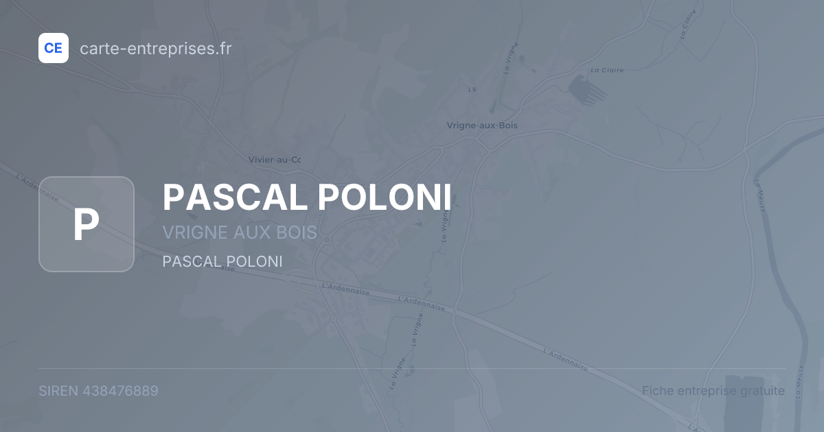 PASCAL POLONI — 438476889 — fiche entreprise