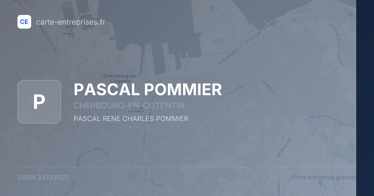 PASCAL POMMIER — 333331122 — fiche entreprise