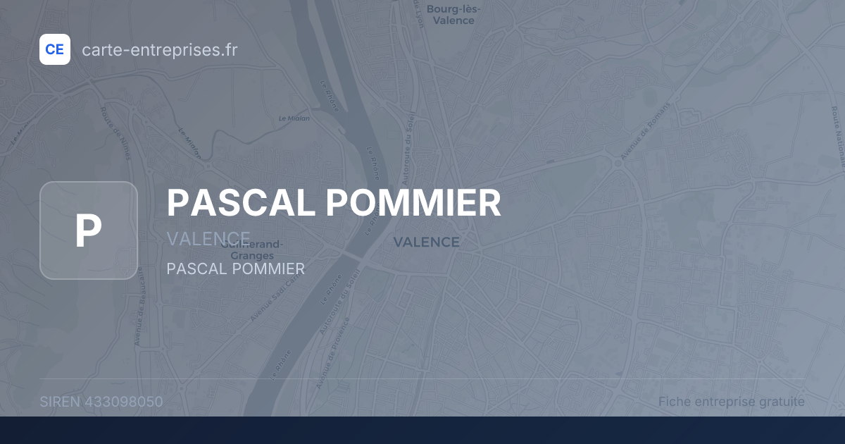 PASCAL POMMIER — 433098050 — fiche entreprise