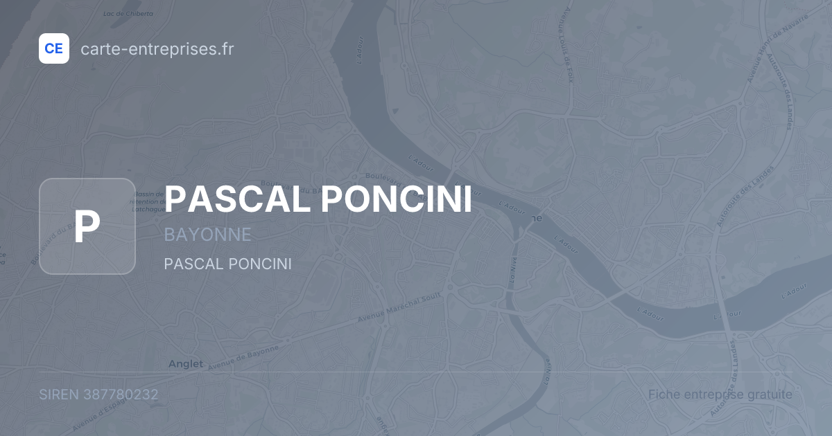 PASCAL PONCINI — 387780232 — fiche entreprise