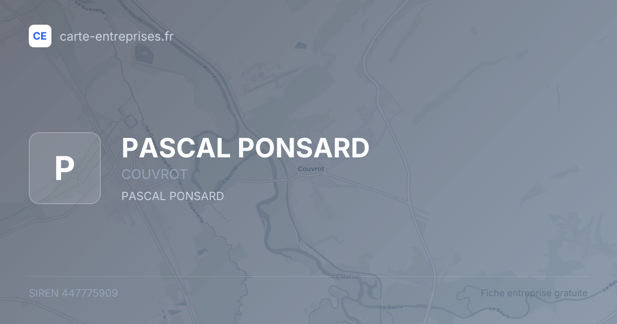 PASCAL PONSARD — 447775909 — fiche entreprise