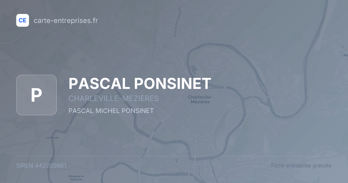 PASCAL PONSINET — 442200861 — fiche entreprise